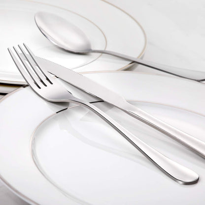 Dinner Forks Set, Food-Grade 18/8 Stainless Steel Forks Silverware, Mirror Polished, Dishwasher Safe - Set of 12, 8 Inches