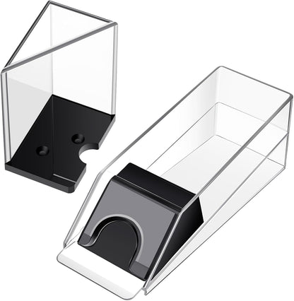 Blackjack Shoe and Discard Tray Clear Acrylic Blackjack Dealing Shoe Card Dispenser for Playing Cards Discard Holder Trays for Game Poker Accessories(6 Deck)