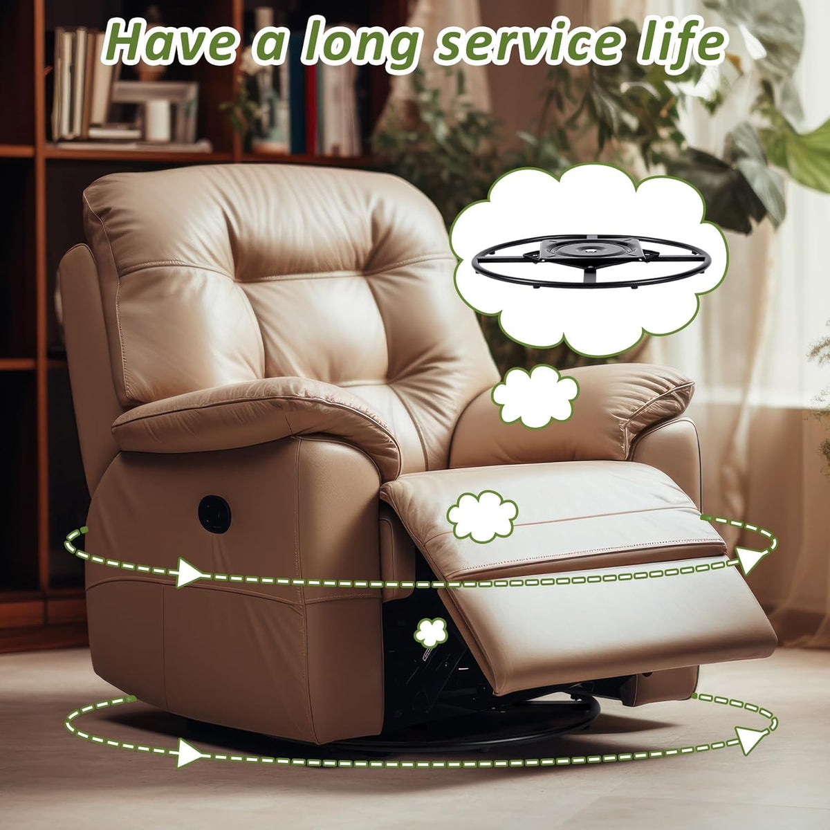 24 Inch Heavy Duty Recliner Chair Sofa Swivel Ring Base Kit Replacement with 10 Inch Swivel Late Chair Replacement Parts 360 Degrees Rotate Bottom Mechanism Lazy Susan Hardware for Barstools