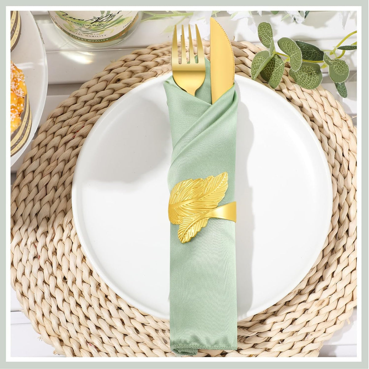 150 Pcs Satin Napkin Bulk 17 x 17 Inch Square Silk Table Napkin Soft Dinner Napkins Decor Elegant Satin Weddings Party Napkin for Wedding Parties Banquet Restaurant Decoration Supplies (Sage Green)