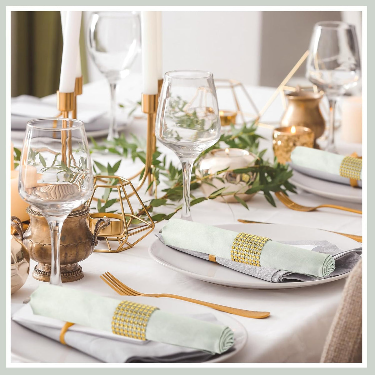 150 Pcs Satin Napkin Bulk 17 x 17 Inch Square Silk Table Napkin Soft Dinner Napkins Decor Elegant Satin Weddings Party Napkin for Wedding Parties Banquet Restaurant Decoration Supplies (Sage Green)