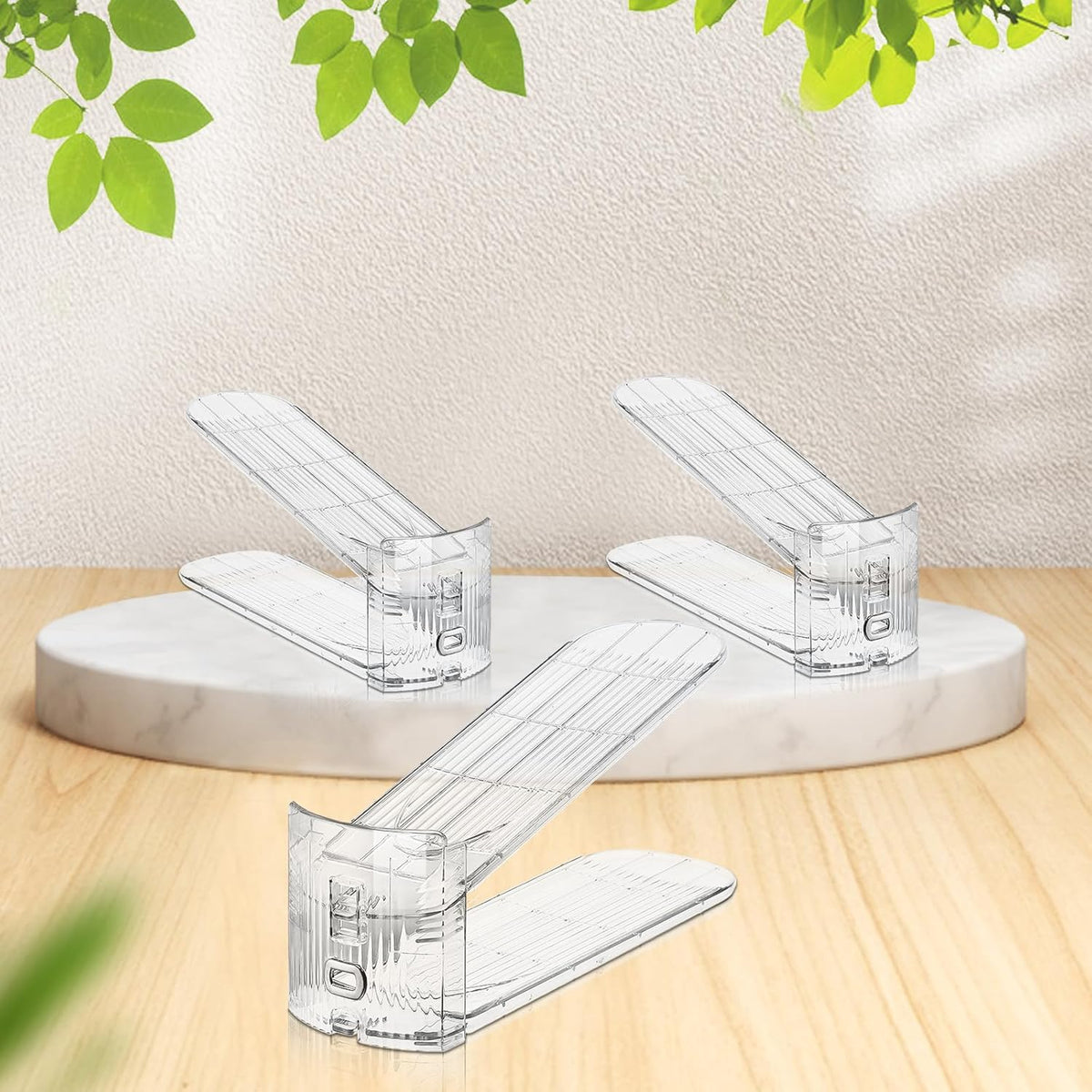 Shoe Slots Organizer for Closet,12PACK Shoe Stacker Shoe Rack Organizer for Closet Space Saver Storage Shoe Holder Organization(Transparent)