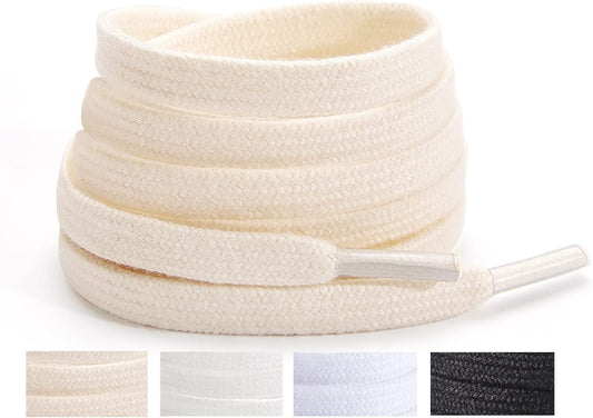 2 Pairs Shoe Laces for Sneakers, 5/16" Wide Flat Athletic Shoelaces, Shoe Strings for Sneakers