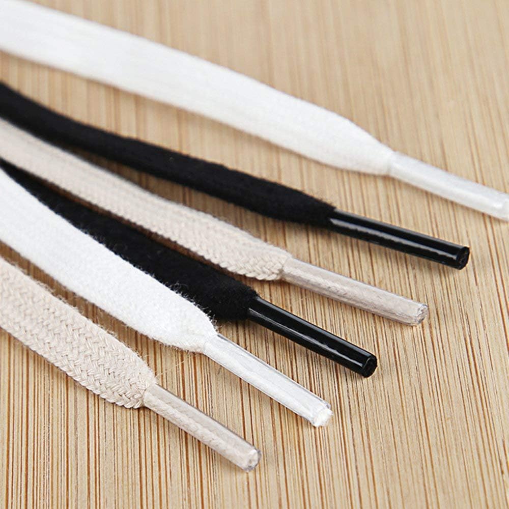 2 Pairs Shoe Laces for Sneakers, 5/16" Wide Flat Athletic Shoelaces, Shoe Strings for Sneakers