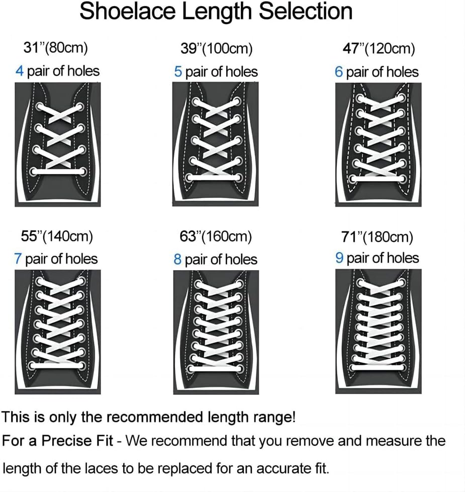 2 Pairs Shoe Laces for Sneakers, 5/16" Wide Flat Athletic Shoelaces, Shoe Strings for Sneakers