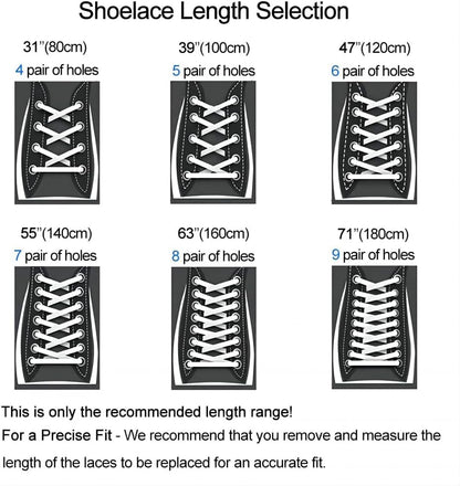 2 Pairs Shoe Laces for Sneakers, 5/16" Wide Flat Athletic Shoelaces, Shoe Strings for Sneakers