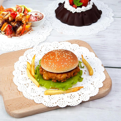 Paper Doilies, 36 Pack (12 Each 6.5”, 8.5”, 10.5”) – Round Lace Paper Placemats for Cakes, Dessert Trays & Table Decor | Doilies for Thanksgiving Day, Wedding, Tea Party, Crafts