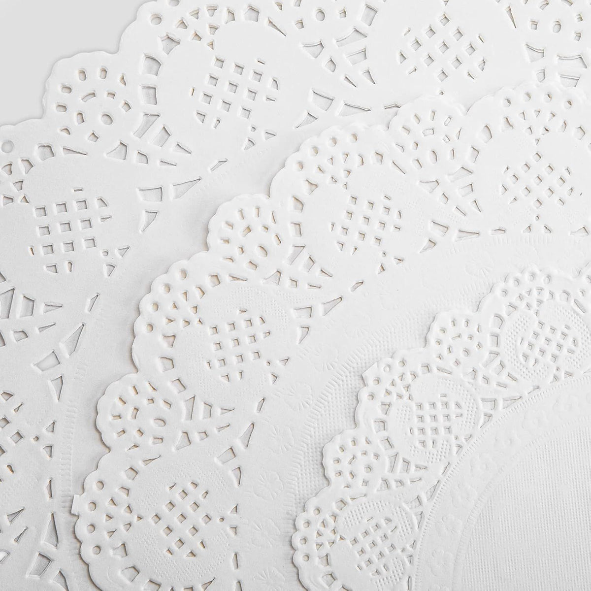 Paper Doilies, 36 Pack (12 Each 6.5”, 8.5”, 10.5”) – Round Lace Paper Placemats for Cakes, Dessert Trays & Table Decor | Doilies for Thanksgiving Day, Wedding, Tea Party, Crafts