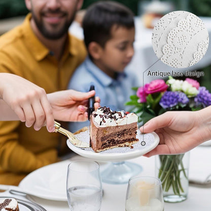 Paper Doilies, 36 Pack (12 Each 6.5”, 8.5”, 10.5”) – Round Lace Paper Placemats for Cakes, Dessert Trays & Table Decor | Doilies for Thanksgiving Day, Wedding, Tea Party, Crafts