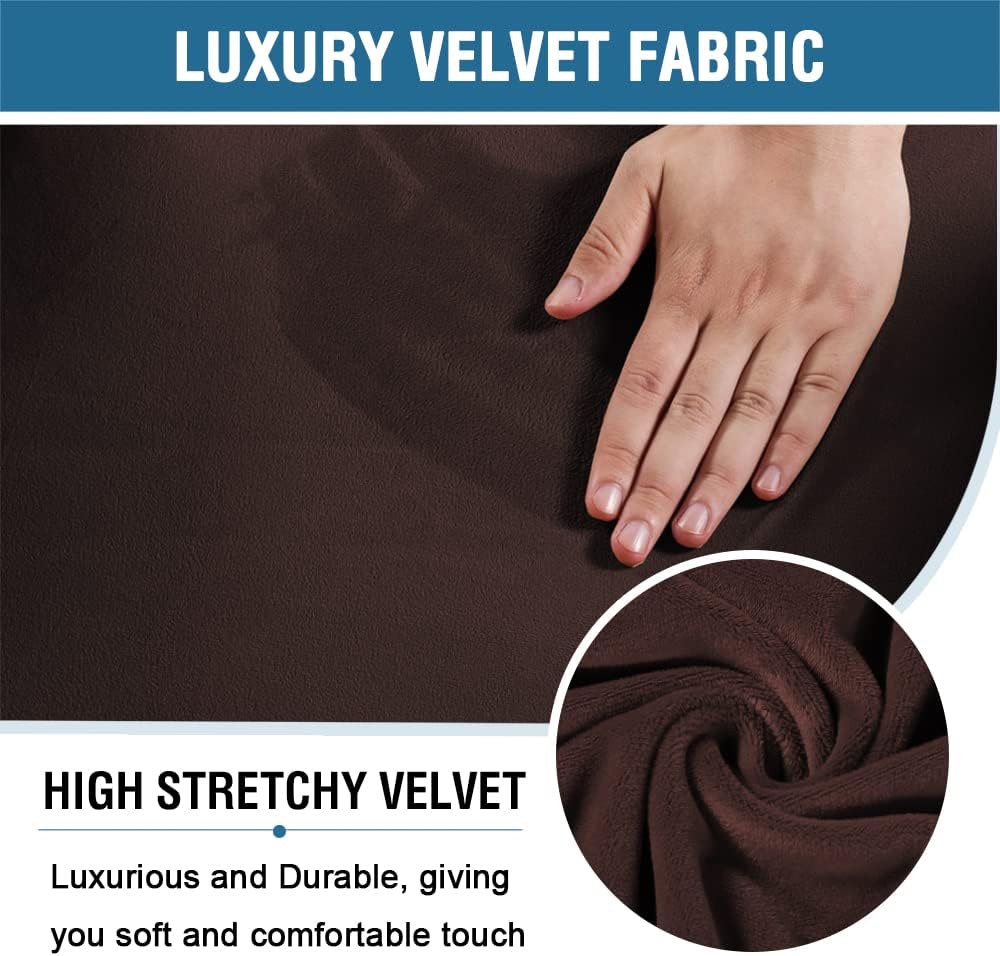 Gaming Chair Covers Slipcover Stretch Seat Chair Cover for Leather Computer Reclining Racing Ruffled Gamer Chair Protector Without Chair 2 piece，Brown