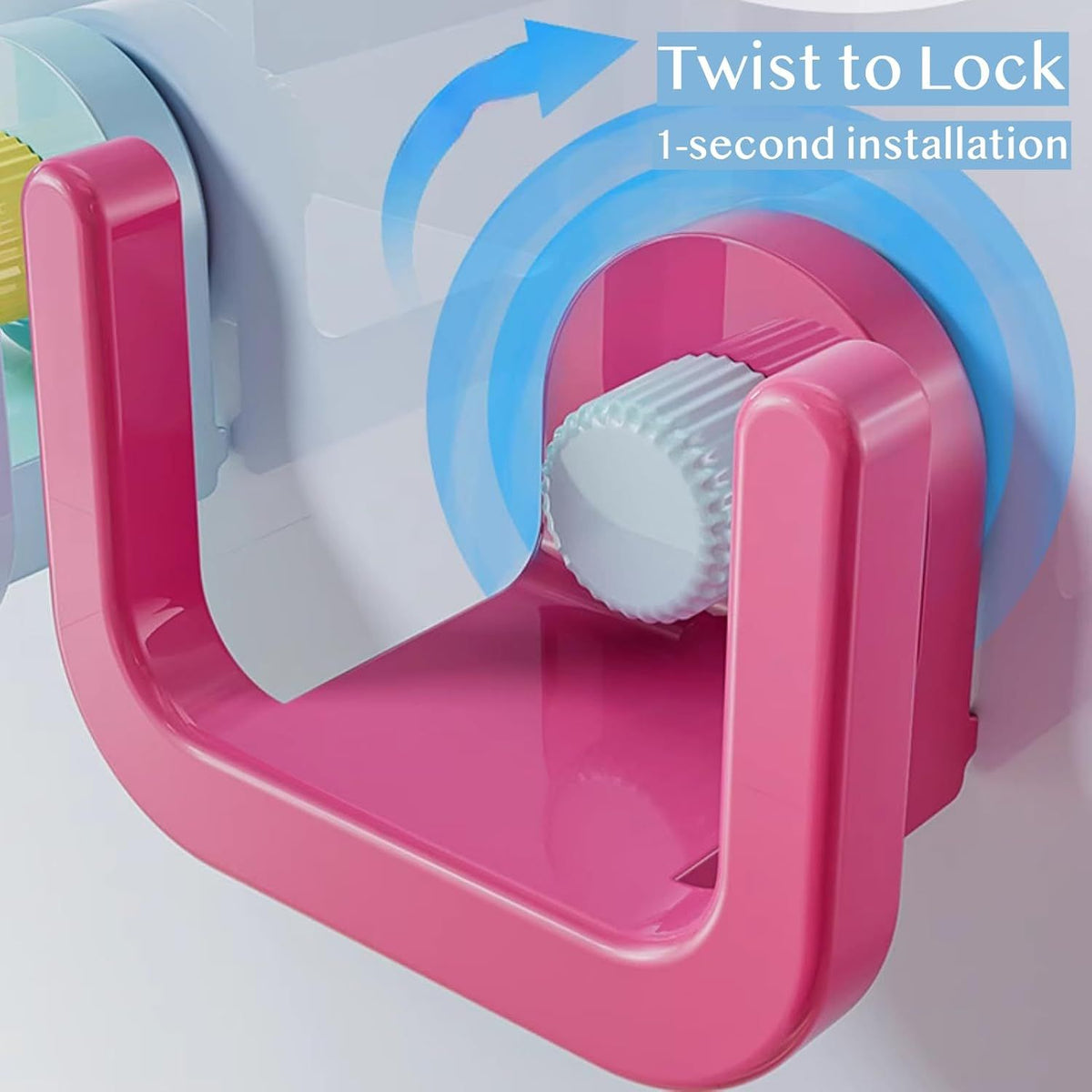 3 Pack Reusable Vacuum Suction Storage Organizer for Kitchen, Slippers in Bathroom, No Drilling Wall-Mounted Shoe Rack (Pink Blue Purple)