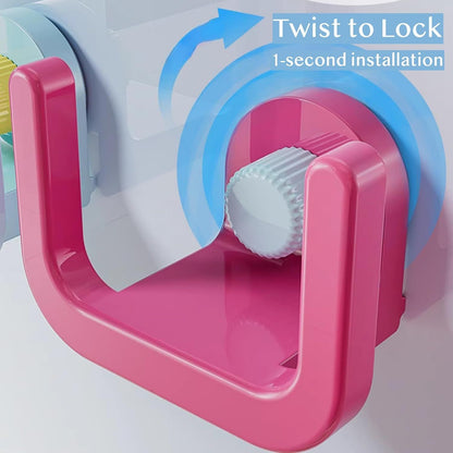 3 Pack Reusable Vacuum Suction Storage Organizer for Kitchen, Slippers in Bathroom, No Drilling Wall-Mounted Shoe Rack (Pink Blue Purple)