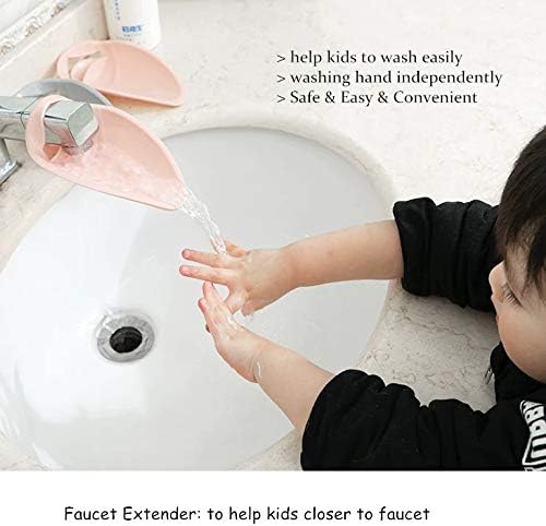 Faucet Extender - Sink Handle Extender, Safe Fun Bathroom Hand-Washing Solution for Babies, Toddlers, Kids, Teach Your Kids Good Sanitation Habits(Grey)