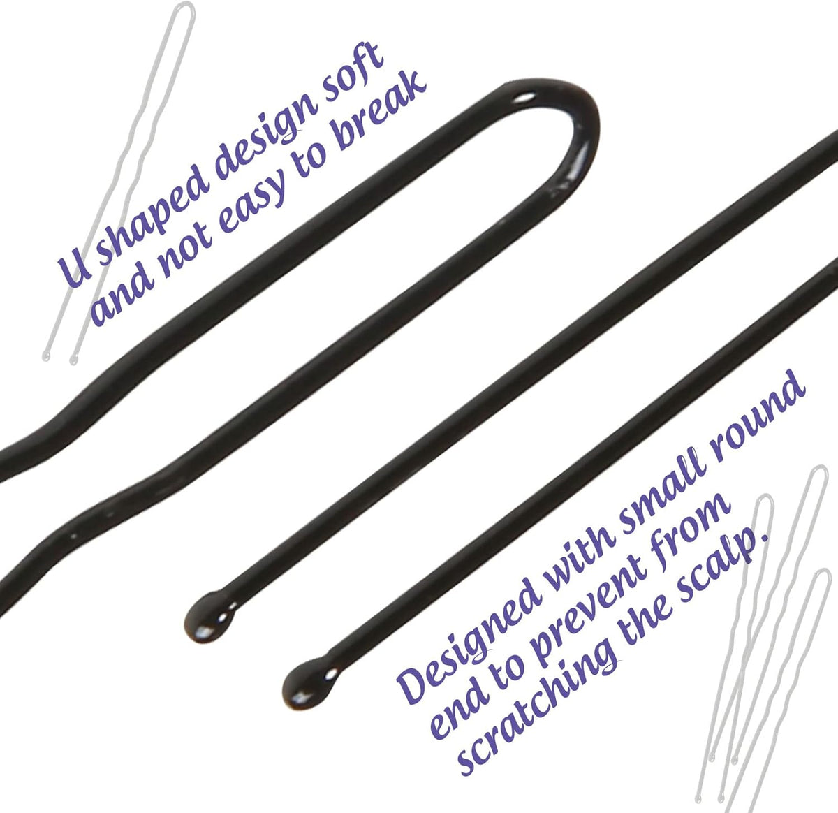 Hair Donut Bun Maker Set - 4 Bun Shapers, 20 Invisible Nets, 5 Elastics, 20 Bobby Pins (Black)