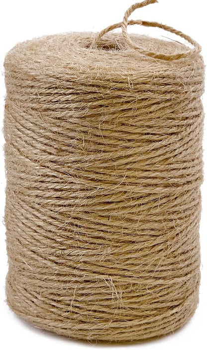 PerkHomy Natural Jute Twine 600 Feet Long String for Crafts Gift Wrapping Packing Gardening Crochet Knitting Macrame Decor (Brown 2mm * 600feet) (1/12 In) (182M)