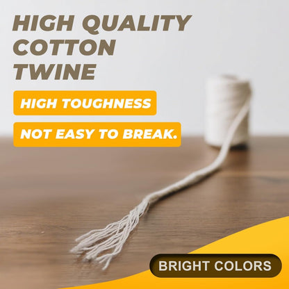 1,200ft (600ft x 2Rolls) Butchers Twine 2mm Cotton String for Cooking Kitchen Meat Turkey Sausage Roasting Baking Gift Wrapping DIY Crafts Crocheting Knitting Naturalwhite ( X 600 Feet ) / Pc 2 Pcs