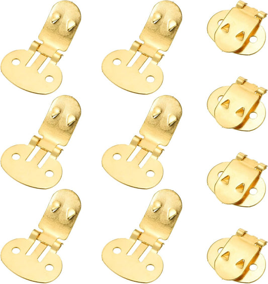 19mm x 31mm Shoe Clips, 10 Pcs Flat Blank Clips Supplies Embellishments for DIY Crafts Decoration Project Shoes Gold