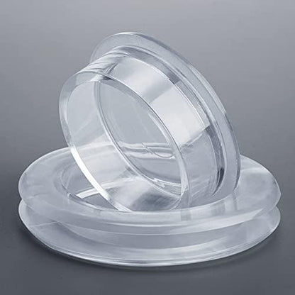2 Inch Patio Table Umbrella Hole Ring with Cap Set Silicone Transparent Umbrella Thicker Hole Ring Plug and Cap Set or Outdoor Patio Garden Beach Table Umbrella Plug (Clear,1 Set)