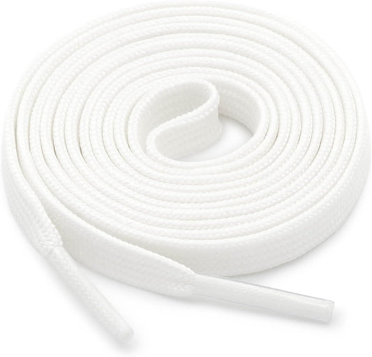 Thin lat Shoe Laces: Athletic Hollow Solid Color Shoelaces or Sneakers 1 Pair