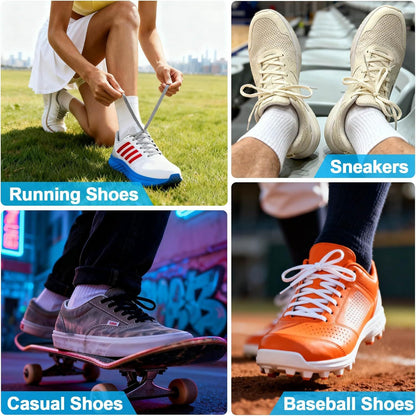 Thin lat Shoe Laces: Athletic Hollow Solid Color Shoelaces or Sneakers 1 Pair