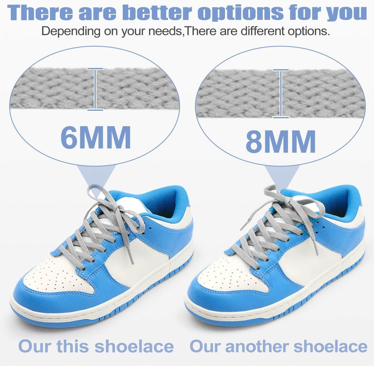 lat Shoe Laces or Sneakers: 6/25 inch Narrow Athletic Shoelaces 2 Pair
