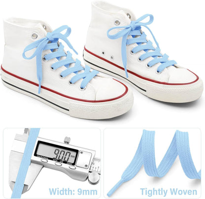 Solid lat Shoe Laces: Hollow Thick Shoelaces or Sneakers 2 Pair