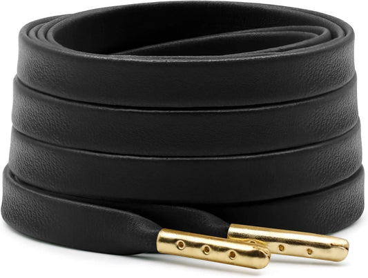 lat PU Leather Laces: Waterproo Shoelaces or Sneakers Boot 2 Pair