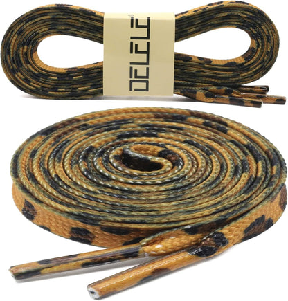 Animal Print lat Shoelaces: Colored Pattern Sneakers Shoe Laces 2 Pair