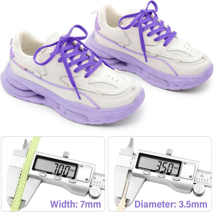 Thick lat Shoe Laces: Replacement Athletic Shoelaces or Sneakers(2Pair)