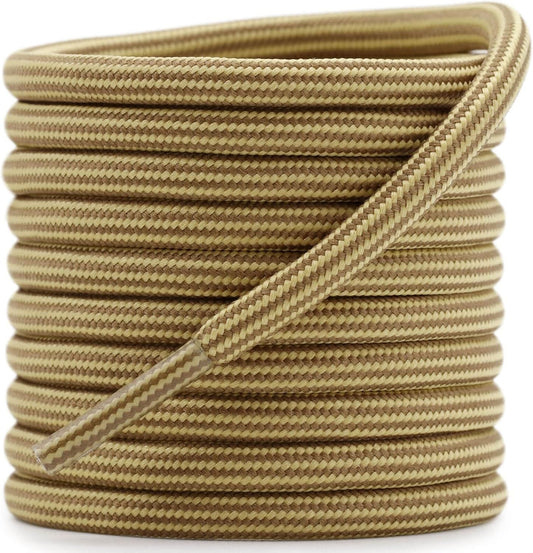 Work Shoe Laces or Boots, 2 Pair Hiking Heavy Duty Boot Laces, Durable Round Shoelaces Strings