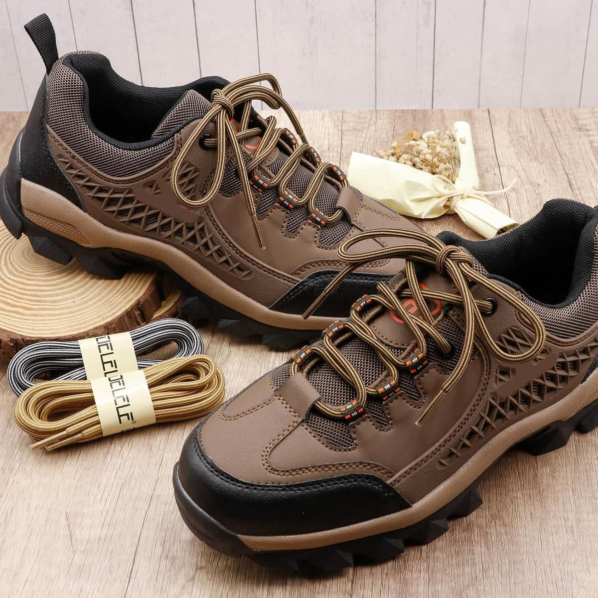 Work Shoe Laces or Boots, 2 Pair Hiking Heavy Duty Boot Laces, Durable Round Shoelaces Strings
