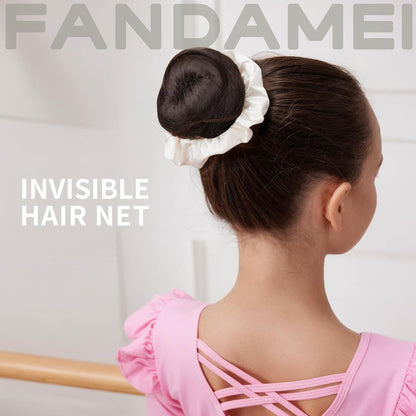 6 PCS Hair Bun Makers or Kids, 10 Invisible Bun Nets or Ballet Girls, 3PCS Extra Small 3PCS Small Donut Buns or Hair Kids, Bun Makers Hair Nets or Buns with 5 Elastics 20 Pins (Brown)
