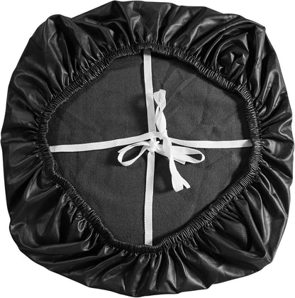 FORCHEER Office Chair seat Covers Leather Stretch Waterproof PU Computer Chair Seat Cushion Slipcovers-Black