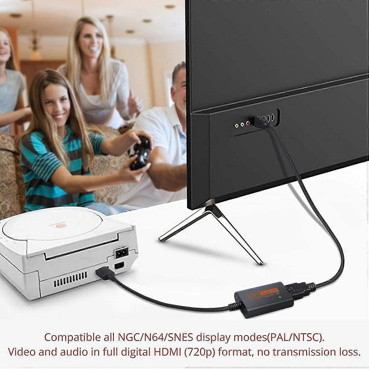 N64 to HDMI Converter 720P Plug & Play for Nintendo 64/GameCube/SNES