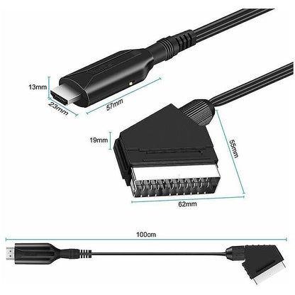 SCART to HDMI Converter for HDTV/DVD/Set-Top Box/PS3
