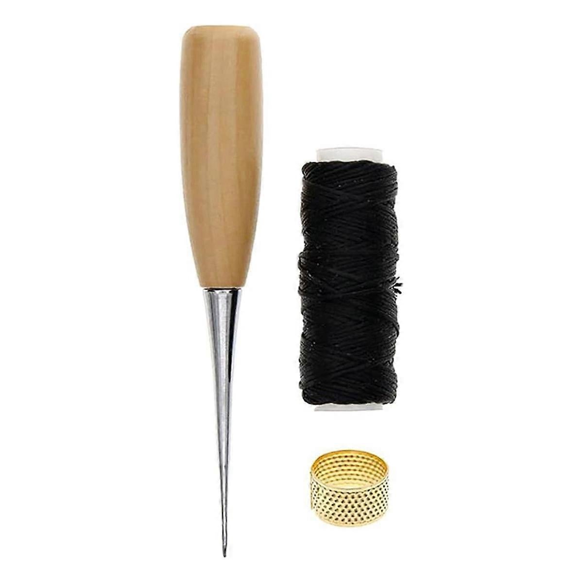 Sewing Awl Set - Leather Craft Stitching Tools for DIY Shoe Repair & Leather Projects