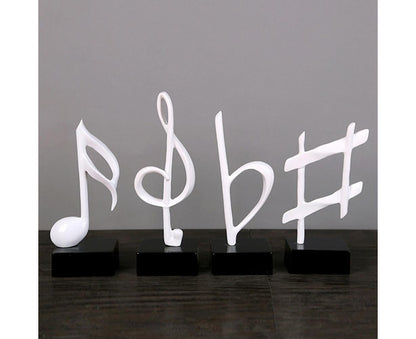 Mini Musical Note Music Present Home Living Room Piano Bedroom Desktop Decor-Silver D