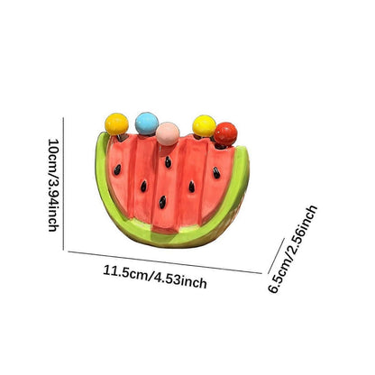5pcs Fruit Forks with Ceramic Storage Jar Dessert Forks for Salad Picnic Party