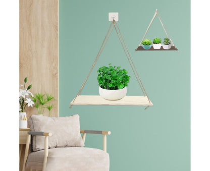 Home Plant Bonsai Photos Frame Wood Window Wall Hanging Shelves Storage Rack- S