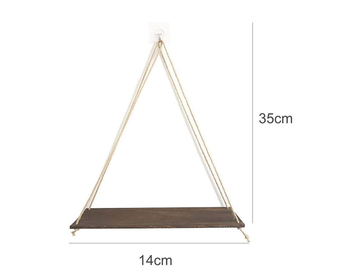 Home Plant Bonsai Photos Frame Wood Window Wall Hanging Shelves Storage Rack- S