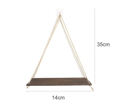 Home Plant Bonsai Photos Frame Wood Window Wall Hanging Shelves Storage Rack- S