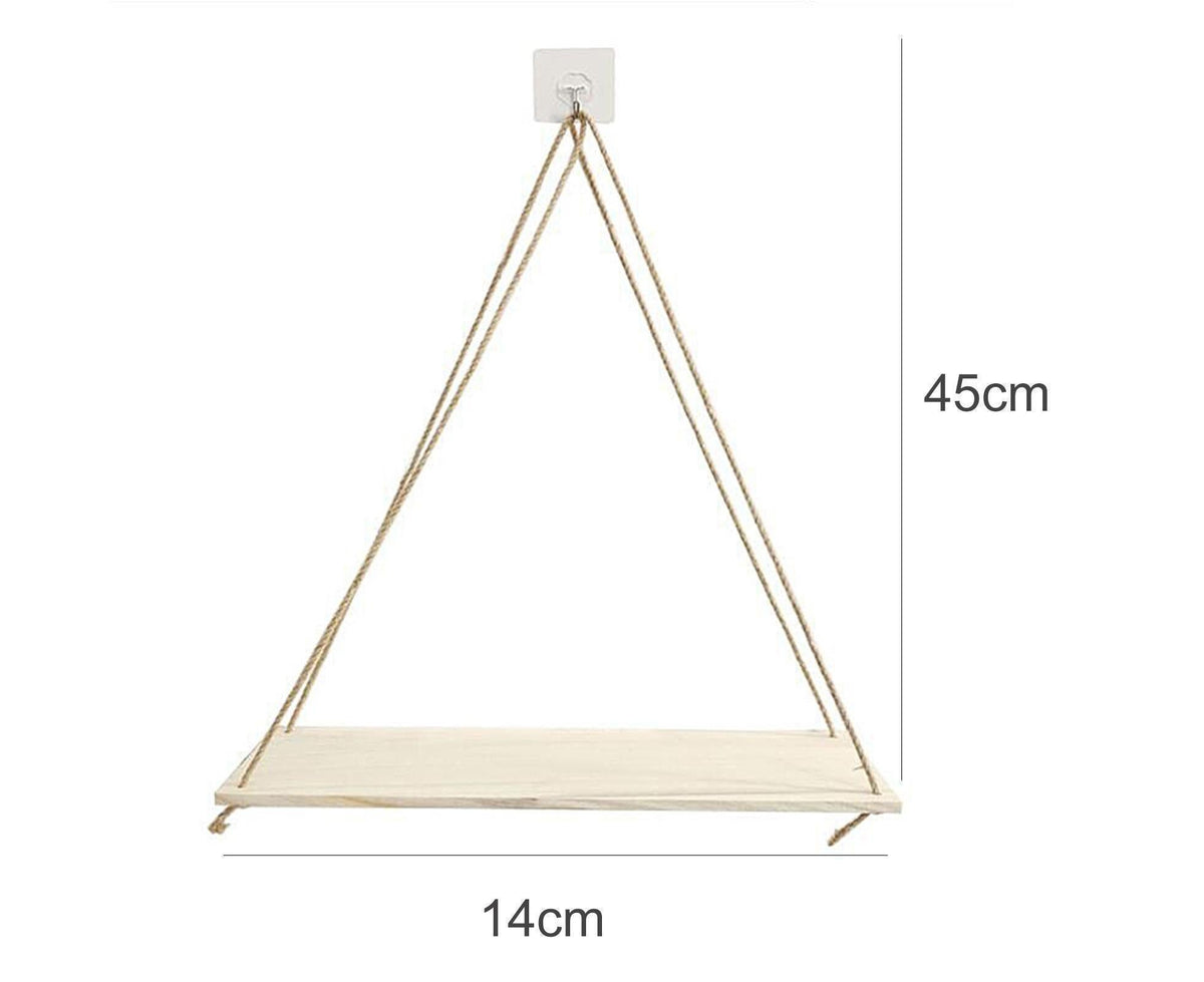 Home Plant Bonsai Photos Frame Wood Window Wall Hanging Shelves Storage Rack- S