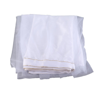 Table Cloth Soft Fluffy Stretchy Tulle Wedding Table Runner Table Skirt Wedding Table Decorations White 183x75cm (6x2.5ft)
