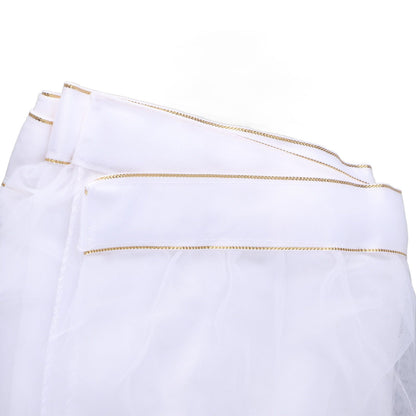 Table Cloth Soft Fluffy Stretchy Tulle Wedding Table Runner Table Skirt Wedding Table Decorations White 183x75cm (6x2.5ft)