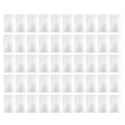 50 Sheets Metal Business Card Heat Transfer Aluminum Business Cards Blanks DIY Craft Supplies Pearl White