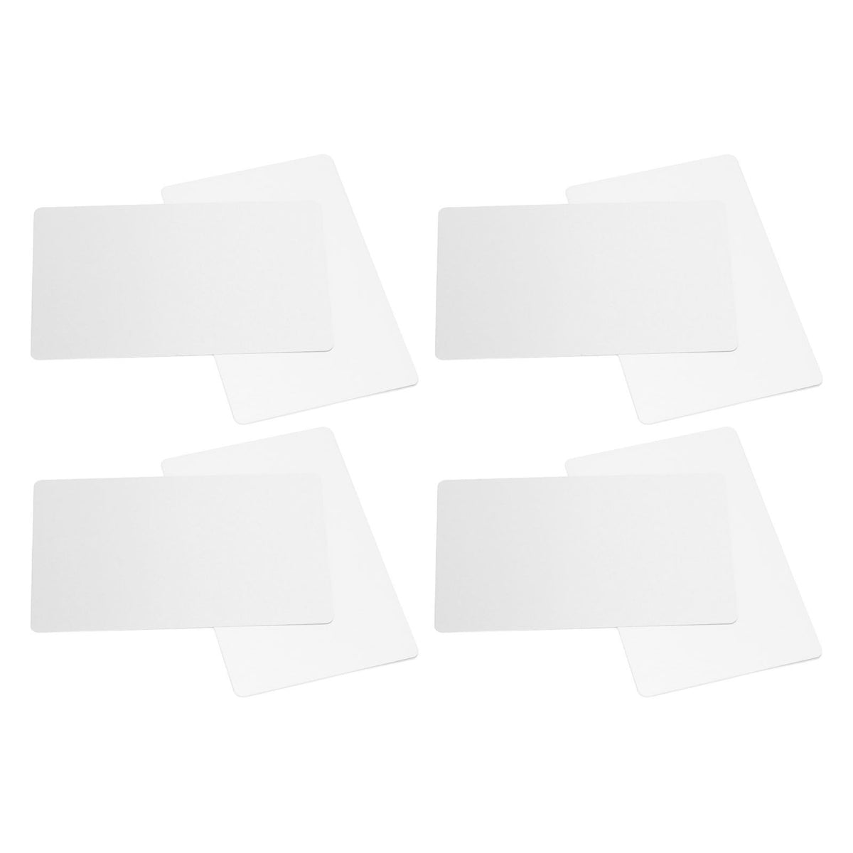 50 Sheets Metal Business Card Heat Transfer Aluminum Business Cards Blanks DIY Craft Supplies Pearl White