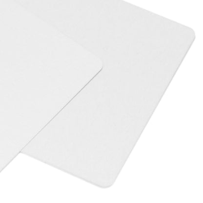 50 Sheets Metal Business Card Heat Transfer Aluminum Business Cards Blanks DIY Craft Supplies Pearl White