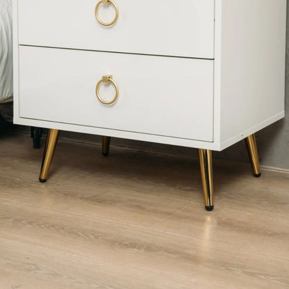 Amelia Modern LED Bedside table with USB and power socket white x 2