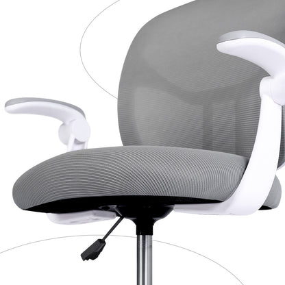 Kids Desk Chair - Children Office Study Seat with Footrest NOVA - Grey