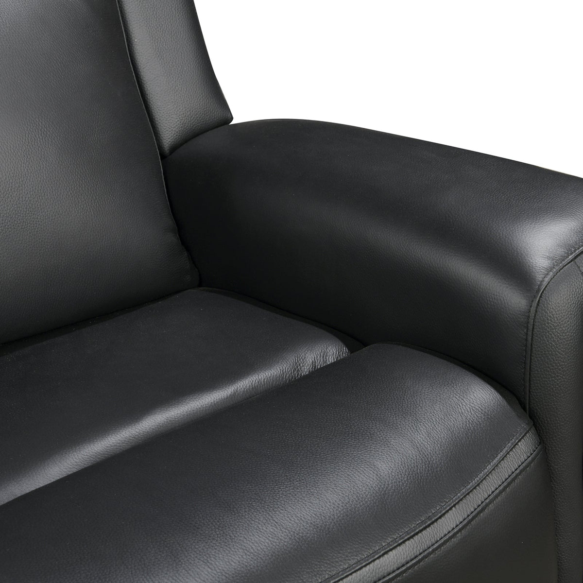 3 Seater Electric Leather/PVC Black Recliner